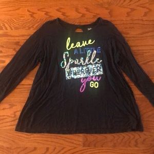 Justice long sleeve shirt - graphic tee size 24 plus